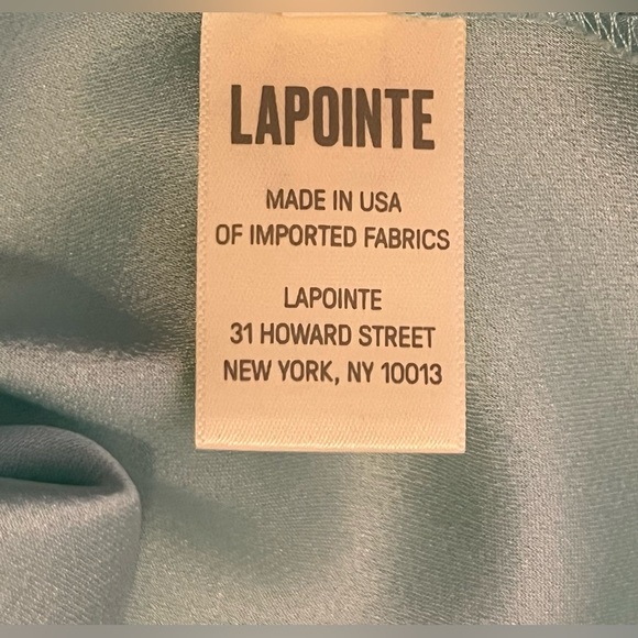 Lapointe Blue Satin Halter A-Line Gown Long Dress Size 6 - Picture 8 of 13